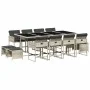 Garden dining set and cushions 13 pieces light gray synthetic rattan by , Garden sets - Ref: Foro24-3211343, Price: 781,82 €,...