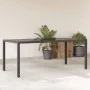 Garden table glass surface PE rattan black 190x90x75 cm by , Garden tables - Ref: Foro24-365537, Price: 190,33 €, Discount: %