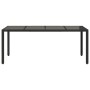 Gartentisch Glasoberfläche PE Rattan schwarz 190x90x75 cm von , Gartentische - Ref: Foro24-365537, Preis: 193,83 €, Rabatt: %