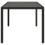 Garden table glass surface PE rattan black 190x90x75 cm by , Garden tables - Ref: Foro24-365537, Price: 190,33 €, Discount: %