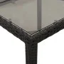 Garden table glass surface PE rattan black 190x90x75 cm by , Garden tables - Ref: Foro24-365537, Price: 190,33 €, Discount: %