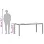 Garden table glass surface PE rattan black 190x90x75 cm by , Garden tables - Ref: Foro24-365537, Price: 190,33 €, Discount: %