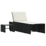 Sonnenliegen mit Tisch 2 Einheiten aus schwarzem synthetischem Rattan von , Liegen - Ref: Foro24-368422, Preis: 179,66 €, Rab...