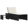 Sun loungers with table 2 units black synthetic rattan by , Loungers - Ref: Foro24-368422, Price: 135,22 €, Discount: %