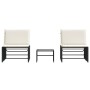 Sun loungers with table 2 units black synthetic rattan by , Loungers - Ref: Foro24-368422, Price: 135,22 €, Discount: %