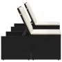 Sonnenliegen mit Tisch 2 Einheiten aus schwarzem synthetischem Rattan von , Liegen - Ref: Foro24-368422, Preis: 179,66 €, Rab...
