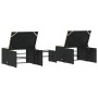 Sun loungers with table 2 units black synthetic rattan by , Loungers - Ref: Foro24-368422, Price: 135,22 €, Discount: %