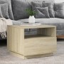 Coffee table with LED lights Sonoma oak 50x49x40 cm by , Coffee table - Ref: Foro24-839828, Price: 54,95 €, Discount: %