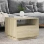 Mesa de centro con luces LED roble Sonoma 50x49x40 cm de , Mesas de centro - Ref: Foro24-839828, Precio: 68,07 €, Descuento: %