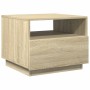 Coffee table with LED lights Sonoma oak 50x49x40 cm by , Coffee table - Ref: Foro24-839828, Price: 54,95 €, Discount: %