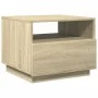 Mesa de centro con luces LED roble Sonoma 50x49x40 cm de , Mesas de centro - Ref: Foro24-839828, Precio: 68,07 €, Descuento: %