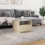 Coffee table with LED lights Sonoma oak 50x49x40 cm by , Coffee table - Ref: Foro24-839828, Price: 54,95 €, Discount: %