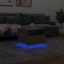 Coffee table with LED lights Sonoma oak 50x49x40 cm by , Coffee table - Ref: Foro24-839828, Price: 54,95 €, Discount: %