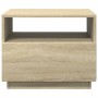 Coffee table with LED lights Sonoma oak 50x49x40 cm by , Coffee table - Ref: Foro24-839828, Price: 54,95 €, Discount: %