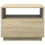 Mesa de centro con luces LED roble Sonoma 50x49x40 cm de , Mesas de centro - Ref: Foro24-839828, Precio: 68,07 €, Descuento: %