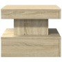 Coffee table with LED lights Sonoma oak 50x50x40 cm by , Coffee table - Ref: Foro24-839842, Price: 51,30 €, Discount: %