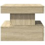 Coffee table with LED lights Sonoma oak 50x50x40 cm by , Coffee table - Ref: Foro24-839842, Price: 51,30 €, Discount: %