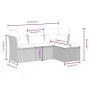 4-teilige Gartensofagarnitur mit schwarzen synthetischen Rattankissen von , Gartensets - Ref: Foro24-3263111, Preis: 254,74 €...