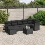 Set de sofás de jardín 8 piezas y cojines ratán sintético negro de , Conjuntos de jardín - Ref: Foro24-3263201, Precio: 504,0...