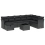Set de sofás de jardín 8 piezas y cojines ratán sintético negro by , Garden sets - Ref: Foro24-3263281, Price: 554,48 €, Disc...