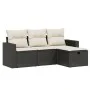 4-piece garden sofa set with black synthetic rattan cushions by , Garden sets - Ref: Foro24-3263442, Price: 239,68 €, Discoun...