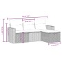 4-piece garden sofa set with black synthetic rattan cushions by , Garden sets - Ref: Foro24-3263442, Price: 236,78 €, Discoun...