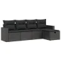Gartenmöbel-Set 5-teilig mit schwarzen Polstern aus synthetischem Rattan von , Gartensets - Ref: Foro24-3263461, Preis: 312,2...