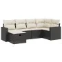 6-piece garden sofa set and black synthetic rattan cushions by , Garden sets - Ref: Foro24-3263482, Price: 364,15 €, Discount: %
