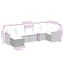 Gartensofa-Set mit beigem Kissenmix, 7-teilig aus PE-Rattan von , Gartensets - Ref: Foro24-3263505, Preis: 440,25 €, Rabatt: %