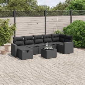 8-piece garden sofa set and black synthetic rattan cushions by , Garden sets - Ref: Foro24-3263511, Price: 508,83 €, Discount: %