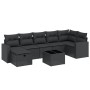 8-teiliges Gartensofa-Set und schwarze synthetische Rattankissen von , Gartensets - Ref: Foro24-3263511, Preis: 495,50 €, Rab...