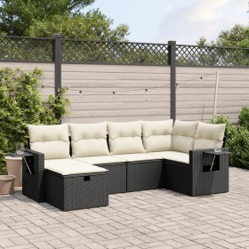 6-piece garden sofa set and black synthetic rattan cushions by , Garden sets - Ref: Foro24-3263792, Price: 364,55 €, Discount: %