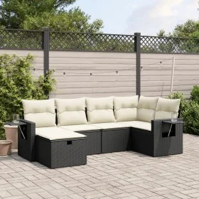 6-piece garden sofa set and black synthetic rattan cushions by , Garden sets - Ref: Foro24-3263792, Price: 374,88 €, Discount: %
