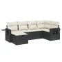 6-piece garden sofa set and black synthetic rattan cushions by , Garden sets - Ref: Foro24-3263792, Price: 374,88 €, Discount: %