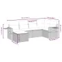6-teiliges Gartensofa-Set und schwarze synthetische Rattankissen von , Gartensets - Ref: Foro24-3263792, Preis: 373,70 €, Rab...