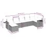 Set de sofás de jardín 7 piezas con cojines ratán PE gris by , Garden sets - Ref: Foro24-3263816, Price: 422,07 €, Discount: %