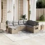 Garden sofa set with beige cushions mix 7 pieces PE rattan by , Garden sets - Ref: Foro24-3263835, Price: 438,36 €, Discount: %