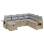 Garden sofa set with beige cushions mix 7 pieces PE rattan by , Garden sets - Ref: Foro24-3263835, Price: 438,36 €, Discount: %