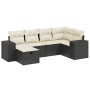 6-teiliges Gartensofa-Set und schwarze synthetische Rattankissen von , Gartensets - Ref: Foro24-3264412, Preis: 364,52 €, Rab...