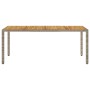 Gartentisch, graue Rattan-Akazienholzoberfläche, 190 x 90 x 75 cm von , Gartentische - Ref: Foro24-365542, Preis: 213,42 €, R...