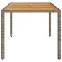 Gartentisch, graue Rattan-Akazienholzoberfläche, 190 x 90 x 75 cm von , Gartentische - Ref: Foro24-365542, Preis: 209,48 €, R...