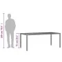 Gartentisch, graue Rattan-Akazienholzoberfläche, 190 x 90 x 75 cm von , Gartentische - Ref: Foro24-365542, Preis: 209,48 €, R...