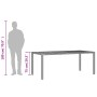 Gartentisch, graue Rattan-Akazienholzoberfläche, 190 x 90 x 75 cm von , Gartentische - Ref: Foro24-365542, Preis: 213,42 €, R...