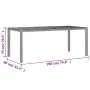 Gartentisch, graue Rattan-Akazienholzoberfläche, 190 x 90 x 75 cm von , Gartentische - Ref: Foro24-365542, Preis: 209,48 €, R...
