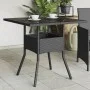 Garden table glass surface PE rattan black 80x80x75 cm by , Garden tables - Ref: Foro24-365521, Price: 90,45 €, Discount: %
