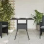 Garden table glass surface PE rattan black 80x80x75 cm by , Garden tables - Ref: Foro24-365521, Price: 90,45 €, Discount: %