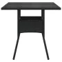 Garden table glass surface PE rattan black 80x80x75 cm by , Garden tables - Ref: Foro24-365521, Price: 90,45 €, Discount: %