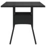 Gartentisch Glasoberfläche PE Rattan schwarz 80x80x75 cm von , Gartentische - Ref: Foro24-365521, Preis: 76,99 €, Rabatt: %