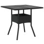 Gartentisch Glasoberfläche PE Rattan schwarz 80x80x75 cm von , Gartentische - Ref: Foro24-365521, Preis: 76,99 €, Rabatt: %