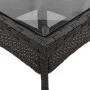 Garden table glass surface PE rattan black 80x80x75 cm by , Garden tables - Ref: Foro24-365521, Price: 90,45 €, Discount: %